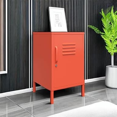 Novogratz Cache Metal Locker End Table, Orange - Image 6