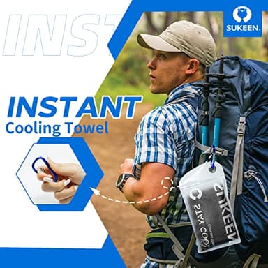 Sukeen Cooling Towel,Instant Evaporative Cooling for Sports,Yoga,Golf,Gym,Neck,Workout and More(40”x 12”) - Image 6