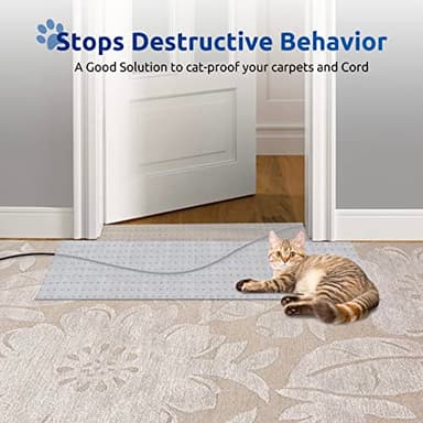 Carpet Protector for Pets Cat Carpet Protector/Repellent Barrier for Doorway Corner, Anti Scratch Under Door Cat Scratch Protector Mat, Easy to Cut Plastic Stopper (Clear, 3.6FT-1pack) - Image 5