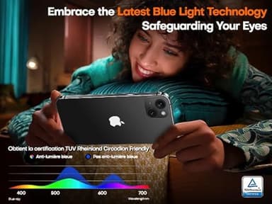 TOCOL for iPhone 15 Screen Protector 9H Hardness Military Grade Shatterproof HD Tempered Glass Full Coverage Easy Installation Case Friendly 2 Pack - Image 6