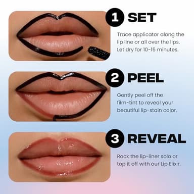 Sacheu Lip Liner STAY-N Peel Off Lip Stain — Long Lasting Matte Lip Tattoo Transfer Proof Lipstain Infused with Hyaluronic Acid & Vitamin E for All Skin Types — Vegan & Cruelty-Free, p-INKED - Image 5