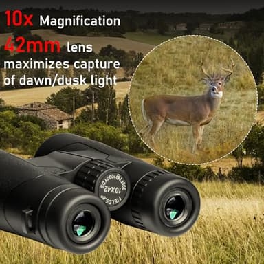 TRV High Power 10x42 Binoculars for Adults with Bak7 Prism & BMC Coating - Binoculars for Birdwatching, Hiking, Concerts - Image 2