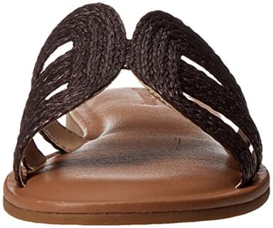 The Drop Women's Monika Flat H-Band Slide Sandal, Coffee Bean Raffia, 8 - Image 2