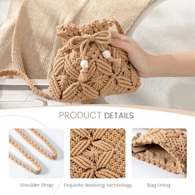 Avisky Summer Purse - Woven Crossbody Bags Boho Crossbody Purses for Women Crochet Handbags Shoulder Bag Handbags 2025 - Image 4