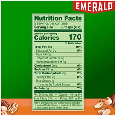 Emerald Salted Deluxe Mixed Nuts (1-Pack) | 5oz Resealable Bulk Bag | Cashews, Almonds, Walnuts, Brazil Nuts, Pecans | Plant-Based Protein | No Artificial Flavors, Preservatives, or Synthetic Colors - Image 2