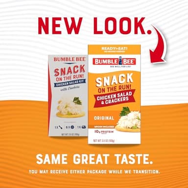 Bumble Bee Snack on the Run Chicken Salad with Crackers Kit, 3.5 oz (Pack of 12) - Ready to Eat, Spoon Included - Shelf Stable & Convenient Protein Snack - Image 6