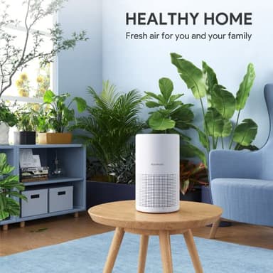 FULMINARE Air Purifiers for Bedroom H13 True HEPA Air Filter Quiet Air Cleaner With Night Light Portable Small Air Purifier for Home, Office, Living Room (White 2 Pack) - Image 2