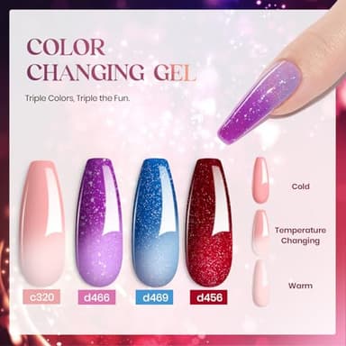 Beetles Halloween Gel Polish Set 39Pcs Red Burgundy Blue Green Nude Pink Purple Gel Nail Polish with Base Matte Glossy Top Coat for Manicure Lovers DIY at Home Gift for Women Enchanted Jewelry - Image 6