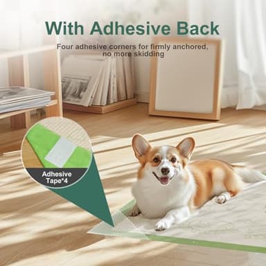 Dog Pee Pads with Adhesive Strips 50Count, 19"X30" Extra Large Disposable Pee Pads for Dogs, Non-Slip Puppy Training Pads for Crate/Cage/Carrier - Image 2