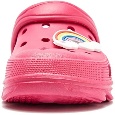 WOUEOI Kid's Girls Boys Clogs Garden Shoes Cartoon Slides Sandals Beach Slipper Children(N-Hot Pink,1.5 Little Kid) - Image 5