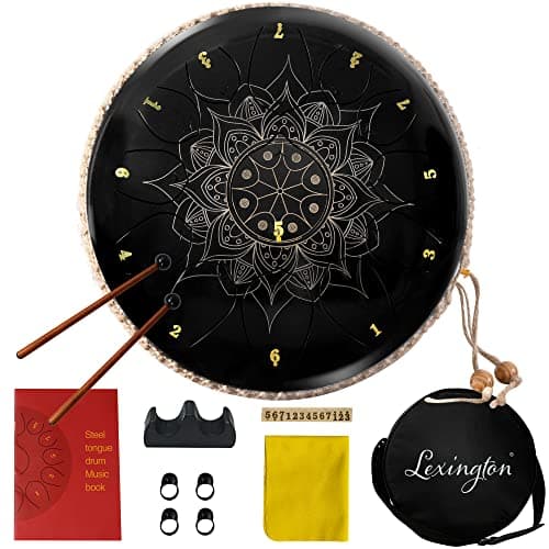 Lexington 13 Notes 12 Inches Steel Tongue Tank Drum Set C Key Lotus Pattern - Image 1