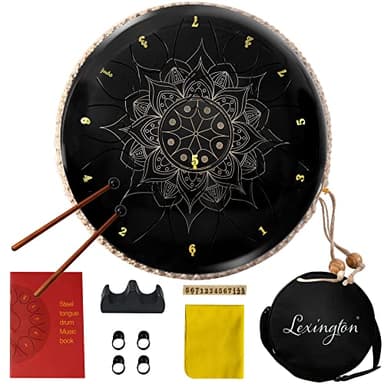 Lexington 13 Notes 12 Inches Steel Tongue Tank Drum Set C Key Lotus Pattern - Image 1
