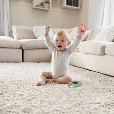 Eascrozn 3 Pack Baby Teething Toys 3 Months+, Silicone Teething Mitten for Babies Anti Drop Wrist Hand Teether, Baby Chew Toys for Sucking Needs - Image 4