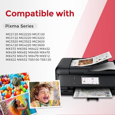 Ubinki 240XL 241XL Compatible Ink Cartridge Replacement for Canon Ink 240 241 Combo PG-240 CL-241 XL for MG3620 MG3600 TS5120 TS5100 MG2120 MG3520 MX472 MX452 MX512 Printer(Black, Tri-Color,2 Pack) - Image 2