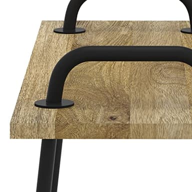 SIMPLIHOME Berkeley SOLID MANGO WOOD 42 Inch Wide Industrial Entryway Bench in Natural, For the Living Room, Entryway and Family Room - Image 10