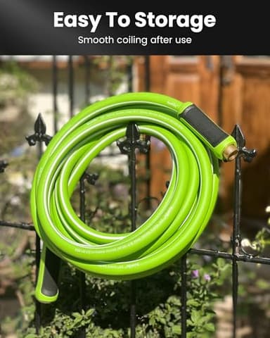 RAINPOINT Garden Hose 100ft - lightweight Heavy Duty Water Hose with Swivel Handle - Flexible, Hybrid Rubber, 5/8", Male to Female - Image 8