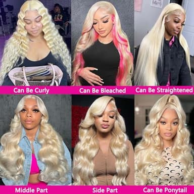 30 Inch 613 Lace Front Wig - Human Hair Body Wave Blonde Wig - 200% Density - Pre Plucked - Glueless With Baby Hair - Image 9