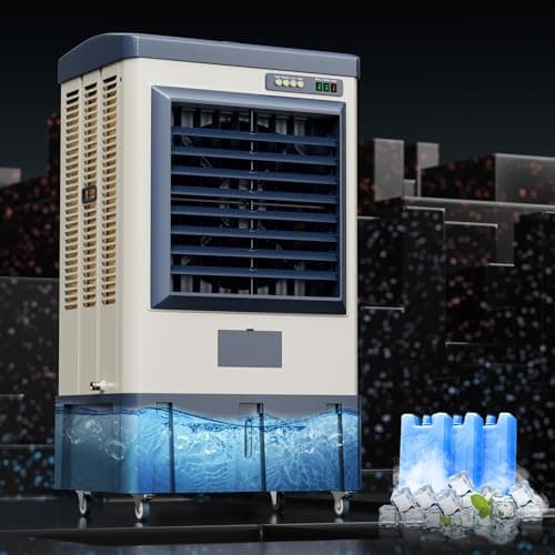 Landeagle Swamp Cooler,4800CFM Portable Evaporative Air Cooler with Continuous Auto Fill,Outdoor Cooling Fan with 10.6 Gal Tank,120°Oscillation,3 Speed for Patio Garage Industry Commercial Use,41 Inch - Image 1