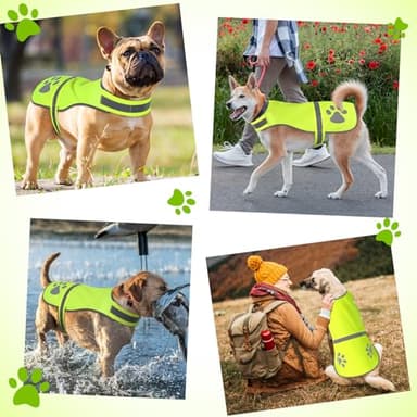 Candofly Reflective Dog Vest, High Visibility Safety Pet Hunting Vest Lightweight Dog Jacket for Night Walking Camping (Neon Green, Small) - Image 5