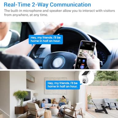 FameVibe 1080p Security Camera Wireless with Solar Panel, Smart AI Human Detection, 2-Way Audio, Color Night Vision, 2.4G WiFi, Cloud Storage, Indoor/Outdoor Surveillance Bullet Cam (WiFi) - Image 4