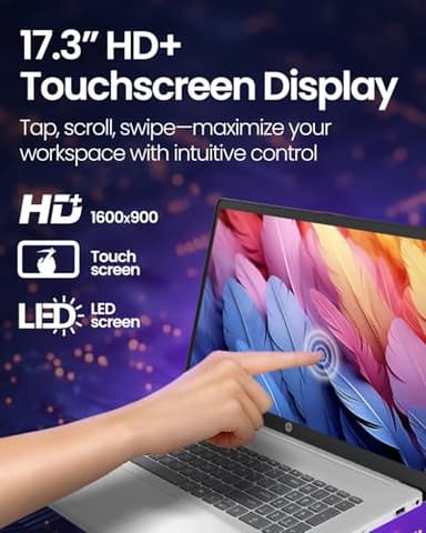 HP 17-inch Touchscreen Business Laptop · Intel 12-Core Ultra 7 255U · 12 NPU Tops · AI Copilot Ready · HD+ Display · Backlit KB · Privacy Camera · Win 11 Pro · w/Accessory (64GB DDR5 | 2TB SSD) - Image 4