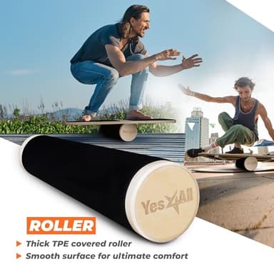 Yes4All Multi-Functional Combo for Balance Training, Balance Board Trainer, 3-in-1 Set with 3 Interchangeable Bases (Rocker, Air Cushion & Roller) - Image 6