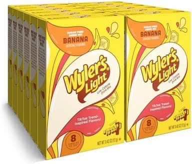 Wyler's Light Singles To Go Powder Packets, Water Drink Mix, Watertok Banana, 96 Servings, 8 Count x Pack of 12 - Image 3
