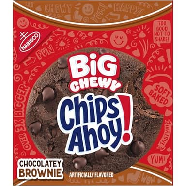 CHIPS AHOY! Big Chewy Chocolate Chip Cookies, Chocolatey Brownie, 14 Snack Packs (1 Cookie Per Pack) - Image 15