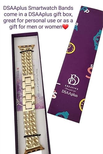 DSAAplus Compatible With Apple Watch Band 38mm 40mm 41mm 42mm 44mm 45mm 49mm,Metal Alloy Stainless Steel Links Chain Style Replacement iWatch Series 9 Ultra 8 7 6 5 4 3 2 1 SE2 SE Strap Wristband~ - Image 2