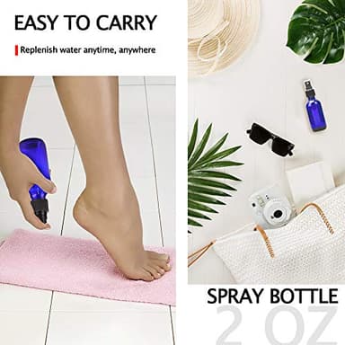Wedama Spray Bottle, 2 oz Fine Mist Glass Spray Bottles, Little Refillable Liquid Containers for Watering Flowers Cleaning (16 Pack, Blue) - Image 6