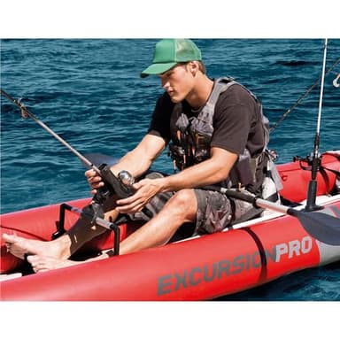 Intex 68309EP Excursion Pro K2 Inflatable Kayak Set: Includes Deluxe 86in Kayak Paddles and High-Output Pump – SuperTough PVC – Adjustable Bucket Seat – 2-Person – 400lb Weight Capacity - Image 6