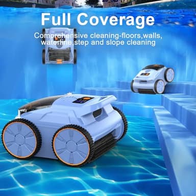 (2025 New) Robotic Pool Vacuum, Robotic Pool Cleaner for Inground Pools, Pool Robot with Smart Navigation, Floor/Wall/Waterline Cleaning, 180 Mins Runtime for Pool Up to 2100 Sq.ft - Image 3