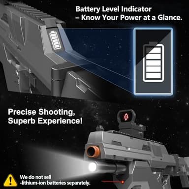 SOFITEN Toy Gun Automatic Sniper Rifle Tactical Vest Toy Foam Blaster with 150 Darts IR and Flashlight Foldable Stock The Shooting Activity Game for Kids Age 8-12 Gifts for Birthday Xmas - Image 4