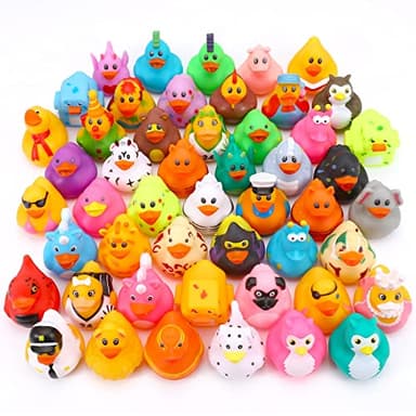 100 Pack Rubber Ducks in Bulk, Assorted Duckies for Jeeps Ducking, Rubber Duckies for Baby Bath Toys, Kids Bath Pool Toys Birthday Gifts Party Favors - Image 7