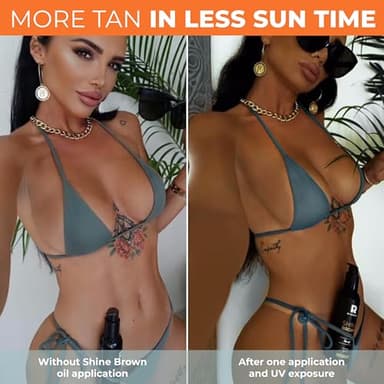 BYROKKO Shine Brown Tanning Oil 5.07 Fl Oz, XXL Tan Accelerator for Outdoor Sun or Indoor Tanning Bed Lotion, Fast Bronzer with Premium Natural Ingredients for Deep, Long-Lasting Glow - Image 6