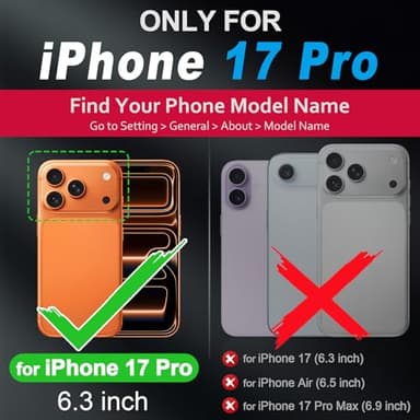 SHIELDON Genuine Leather Case for iPhone 17 Pro 6.3 Inch 2025, Compatible with Magsafe, Magnetic Wireless Charging, Slim Fit, Non-Slip, Anti-Scratch, Shockproof, Metal Button, Camera Bezel - Navy Blue - Image 2
