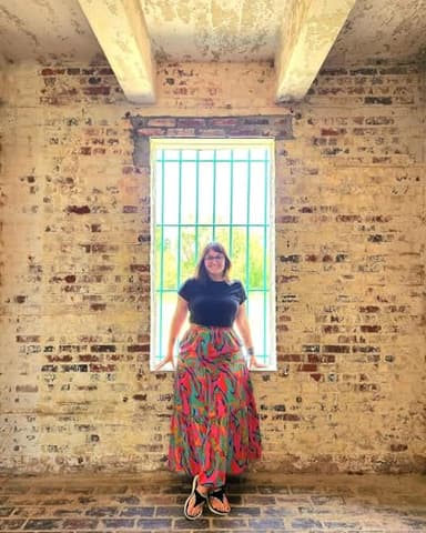 EARKOHA Womens Casual High Waist Tie Paisley Print Long Maxi Skirt with Pockets Multicolor L - Image 7
