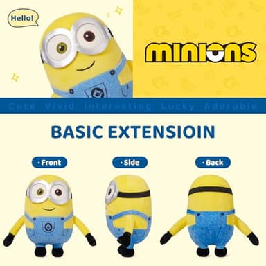 MINISO 8" Minions Stuffed Animals Plush Toys (Bob), Cute Sleeping Bedding Stuffed Animals Kawaii Plushies Pillow for Kids Toddler Toys Boys Girls - Image 6