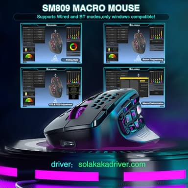 SOLAKAKA SM809 Gaming Mouse for MMO,24000 DPI,16 Programmable,RGB PC Gaming Mice - Image 4