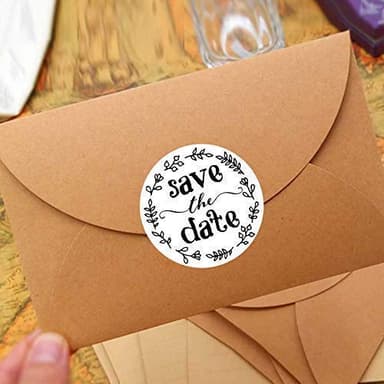 ZLKAPT 120PCS Save The Date Labels Stickers Envelope Seal Bridal Shower Stickers Save The Date Wedding Stickers Wedding Favor Stickers - Image 5