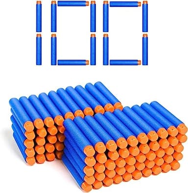 Nerf N Strike Blaster Compatible Dart Bullets, Compatible with All Elite 2.0 Series Blasters Blue (100 Blue) - Image 1