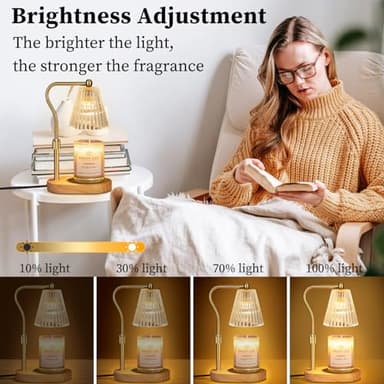 seenlast Candle Warmer Lamp with Timer Dimmer Adjustable Height for New Home Bedroom,Mothers Day Gifts,Vintage Home Decor for Scented Jar - Image 4