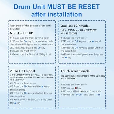 myCartridge Compatible DR730 Drum Unit Replacement for Brother DR-730 DR730 DR 730 to Compatible with MFC-L2710DW MFC-L2750DW HL-L2370DW HL-L2395DW DCP-L2550DW HL-L2350DW Printer (2 Drum, NOT Toner) - Image 5
