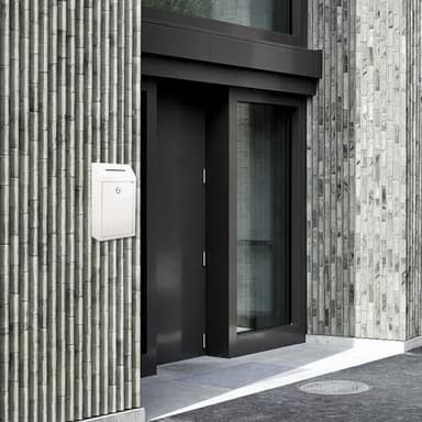 Metal Donation Box with Lock Ballot Box Drop Box with Lock Suggestion Box with Slot and Locks Metal Locks Boxs Comment Box Voting Box Key Drop Box for Home Office(White,10.24 x 5.71 x 2.95 Inch) - Image 2