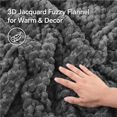 BEDELITE Fluffy King Size Comforter Set - Grey Fleece Soft Comforter for King Size Bed, Luxury Warm Bedding Set for Winter, Fuzzy Bed Set 3 Pieces (1 Comforter, 2 Pillowcases) - Image 2