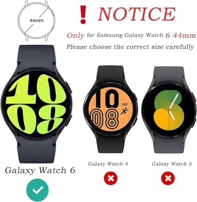 HAJSLU Bling Case Compatible with Samsung Galaxy Watch 6 40mm 44mm Sparkling Double Row Diamonds Flexible TPU Built-in HD Screen Protector Anti Scratch Bumper Cover for Women girls(Rose Gold,44mm - Image 3