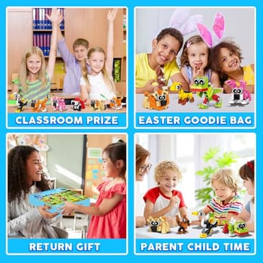 INSOON 30 Pack Party Favors for Kids, 750 PCS Animals Building Block Toy for Goodie Bag Stuffers, Classroom Student Prizes Easter Gift Children's Day Birthday for Kids Boys Girls Ages 6-12+ - Image 5