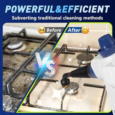 Steam Cleaner, Pressurized Handheld Steam Cleaner for Home with 12pcs Accessories & Safety Lock, Multi-Surface & Powerful Home Use Steamer for Cleaning, Car, Bathroom, Shower, Window, Grime, Grease - Image 5