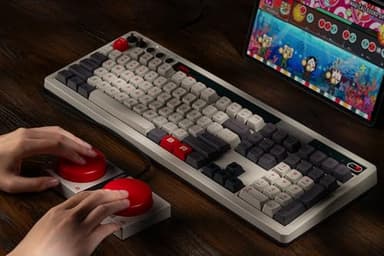 8BitDo Retro 108 Mechanical Keyboard with 108 Keys and Integrated Numpad, Bluetooth/2.4G/USB-C Hot Swappable Wireless Gaming Keyboard for Windows and Android - N Edition - Image 8
