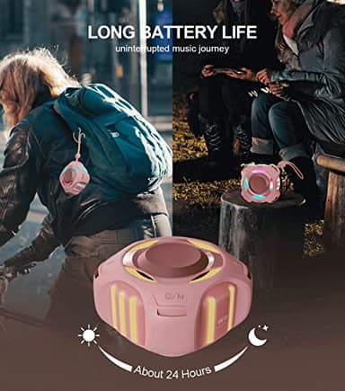 comiso Bluetooth Shower Speaker, Waterproof Bluetooth Speakers IPX7, Floating 2000mAh, Portable Wireless Speaker with LED Light, Loud HD Sound and Bass for Travel Beach Pool, Camping, Ideal Gifts. - Image 4